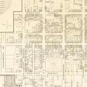 Vintage Map of San Francisco's China Town, California 1929