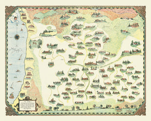 Vintage Map of Beverly Hills, California 1930