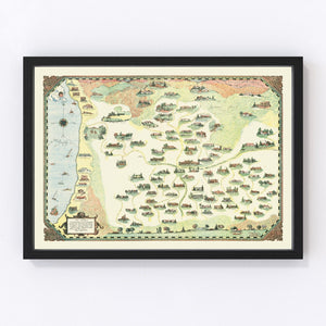 Vintage Map of Beverly Hills, California 1930