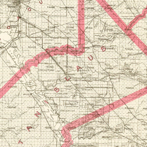 Vintage Map of Stanislaus County, California 1914