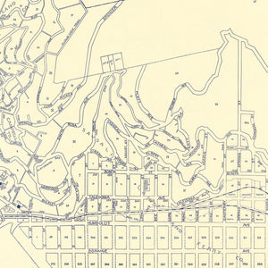 Vintage Map of Sausalito, California 1920