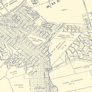 Vintage Map of Martinez, California 1920