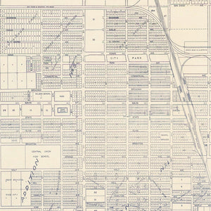 Vintage Map of El Centro, California 1920