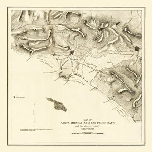 Vintage Map of Santa Monica, California 1892