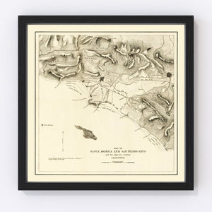 Vintage Map of Santa Monica, California 1892