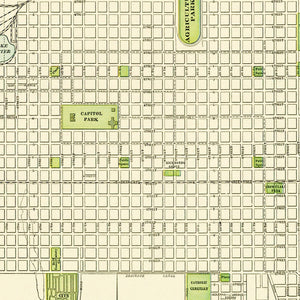 Vintage Map of Sacramento, California 1892