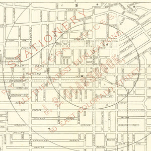Vintage Map of Pasadena, California 1893