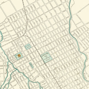 Vintage Map of San Jose, California 1893