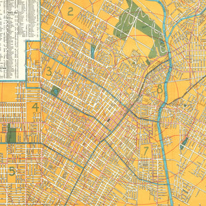 Vintage Map of Los Angeles, California 1900