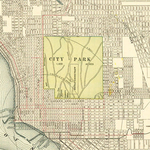 Vintage Map of San Diego, California 1902