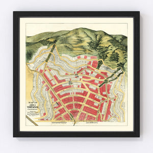 Vintage Map of Visitacion, California 1908