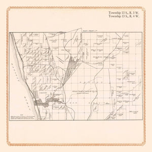 Vintage Map of Rancho Santa Fe, California 1912