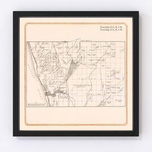 Vintage Map of Rancho Santa Fe, California 1912