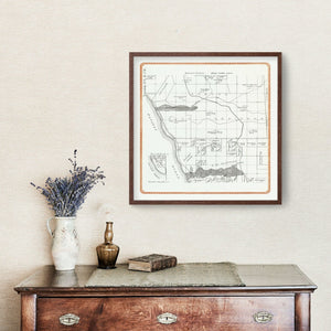 Vintage Map of Carlsbad, California 1912
