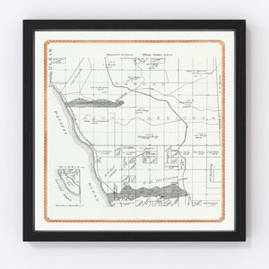 Vintage Map of Carlsbad, California 1912