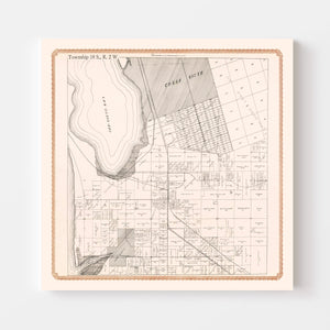 Vintage Map of Chula Vista, California 1912