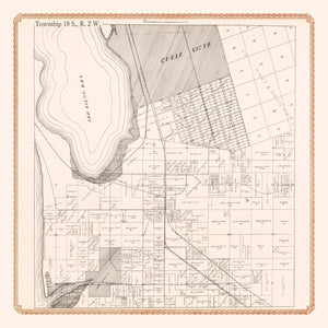Vintage Map of Chula Vista, California 1912