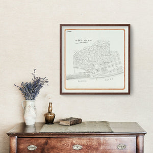 Vintage Map of Del Mar, California 1912