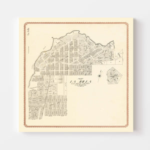 Vintage Map of La Jolla, California 1912