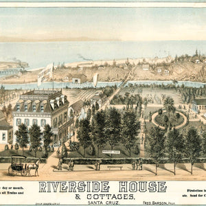 Vintage Map of Santa Cruz, California 1878