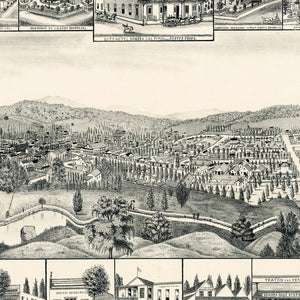 Vintage Map of Sonora, California 1880