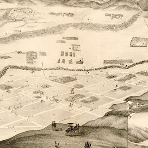 Vintage Map of Redlands, California 1882
