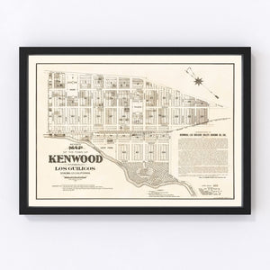 Vintage Map of Kenwood, California 1887