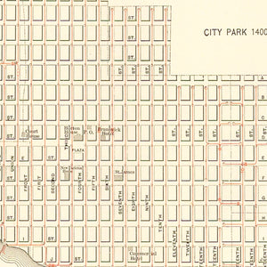 Vintage Map of San Diego, California 1891
