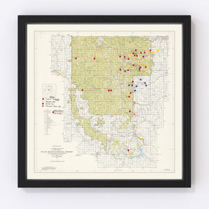 Vintage Black Hills National Forest Map 1962