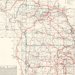Vintage Black Hills & Harney National Forest Map 1934