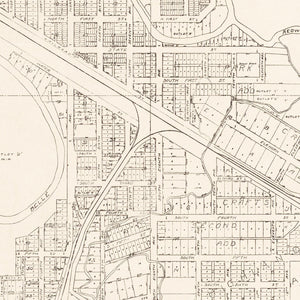 Vintage Map of Belle Fourche, South Dakota 1949