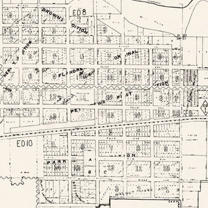 Vintage Map of Flandreau, South Dakota 1970
