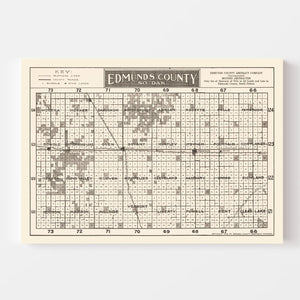 Vintage Map of Edmunds County, South Dakota 1918