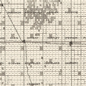 Vintage Map of Edmunds County, South Dakota 1918