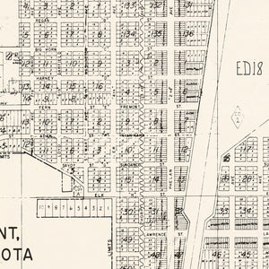 Vintage Map of Edgemont, South Dakota 1970