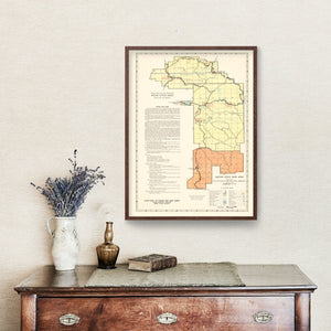 Vintage Custer State Park SD Map 1940