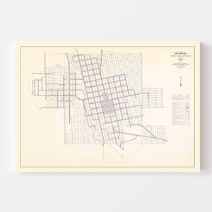 Vintage Map of Spearfish, South Dakota 1969