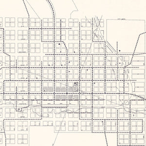 Vintage Map of Custer, South Dakota 1969