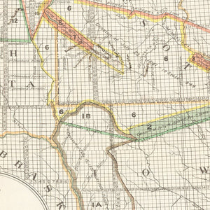 Vintage Native American Reservations Map 1897
