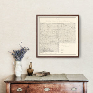 Vintage Map of Butte County, South Dakota 1902