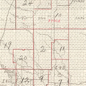 Vintage Map of Butte County, South Dakota 1936