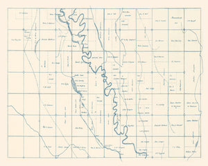 Vintage Map of Brookings County, South Dakota 1921