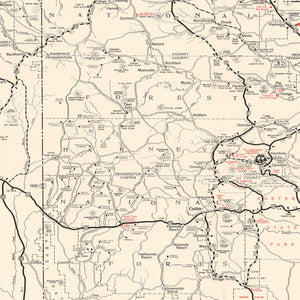 Vintage Black Hills Map 1939