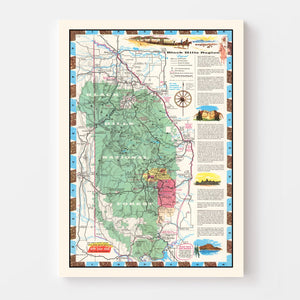 Vintage Black Hills Map 1956