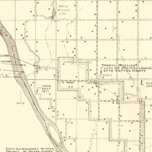 Vintage Map of Charles Mix County, South Dakota 1953