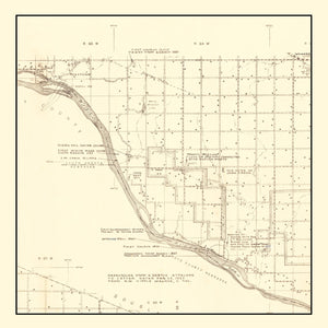 Vintage Map of Charles Mix County, South Dakota 1953
