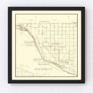 Vintage Map of Charles Mix County, South Dakota 1953