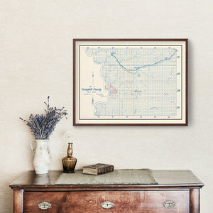 Vintage Map of Campbell County, South Dakota 1947
