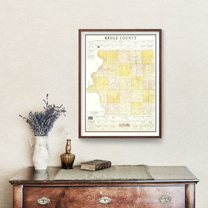 Vintage Map of Brule County, South Dakota 1930