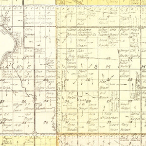 Vintage Map of Brule County, South Dakota 1930